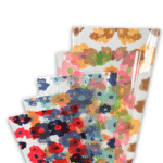 Papel Coreano Transparente con Flores